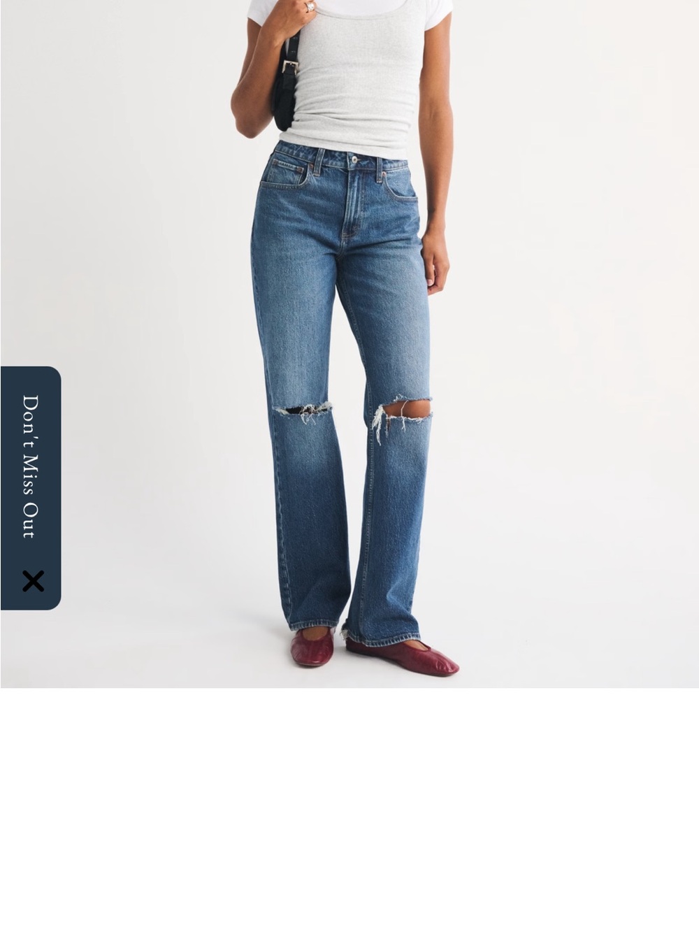 Abercrombie & Fitch 90s curve love  Distressed Jeans